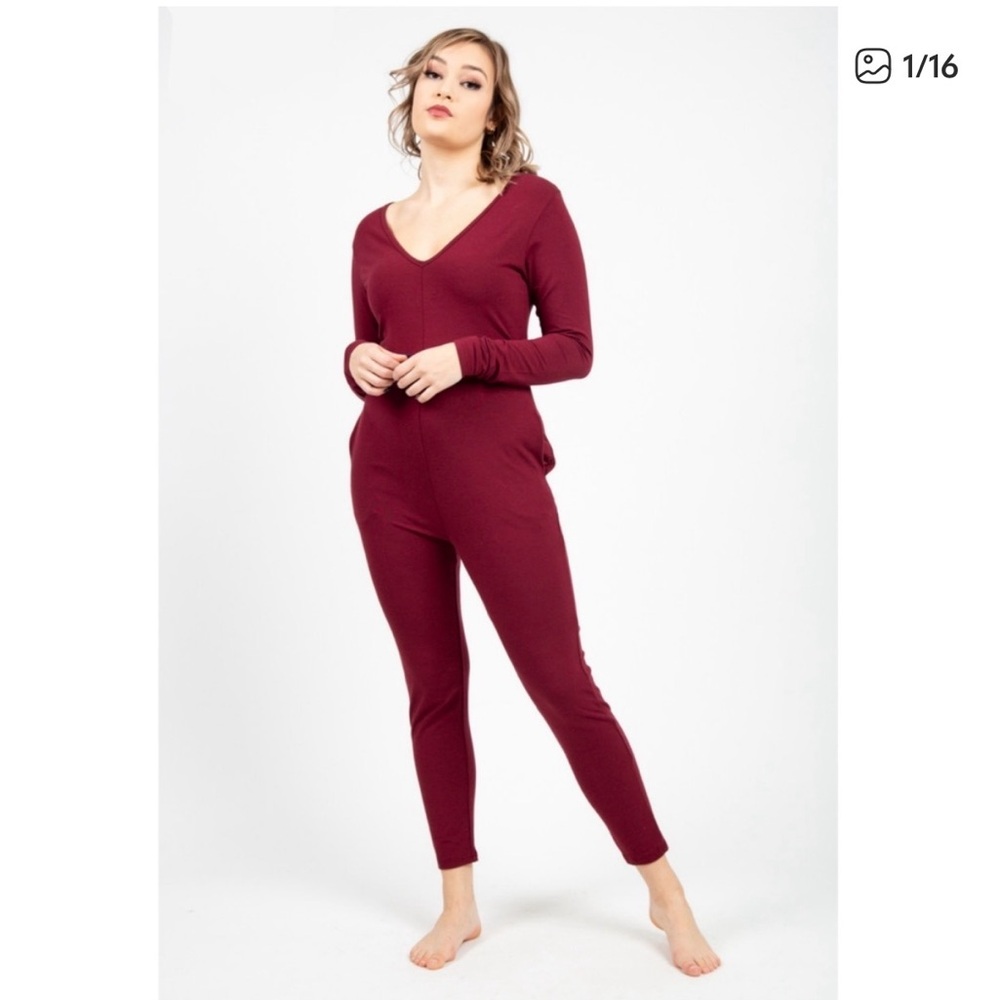 Burgundy smash & tess romper